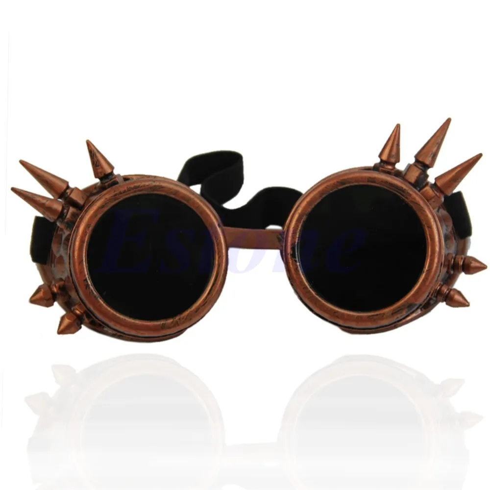 Vintage Victorian Gothic Cosplay Rivet Steampunk Goggles Glasses Welding Punk Vintage Retro Style Blinder big sunglasses for women