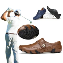 Новая обувь для гольфа мужские кроссовки для гольфа со шнуровкой нескользящие легкие дышащие мягкие удобные спортивные туфли мужские с заклепками Kasut Golf Sepatu