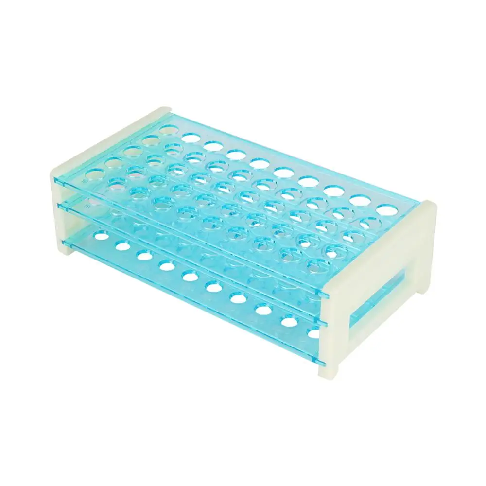 Plastic 50 Holes 13mm Centrifugal Test Tube Holder Test Tubing Rack Holder Laboratory School Supply Lab Equipment