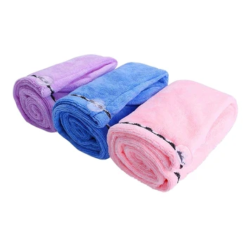 

3 Pcs Magic Instant Dry Hair Towel, Microfiber Hair Towel with Button, Quick Dry Hair Towel for Women's, Hair Turbans for Wet Ha