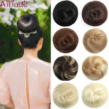 AILIADE, 9 цветов, высокотемпературные волоконные волосы, эластичная резинка, шиньон, шнурок, Пончик, ролик, шиньоны, аксессуары для волос