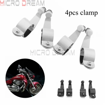 

Motorcycle Windscreens Windshield Clamp For 2006-2014 SUZUKI BOULEVARD M109R M50 M90 Silver/Black Wind Screen Mount Brackets