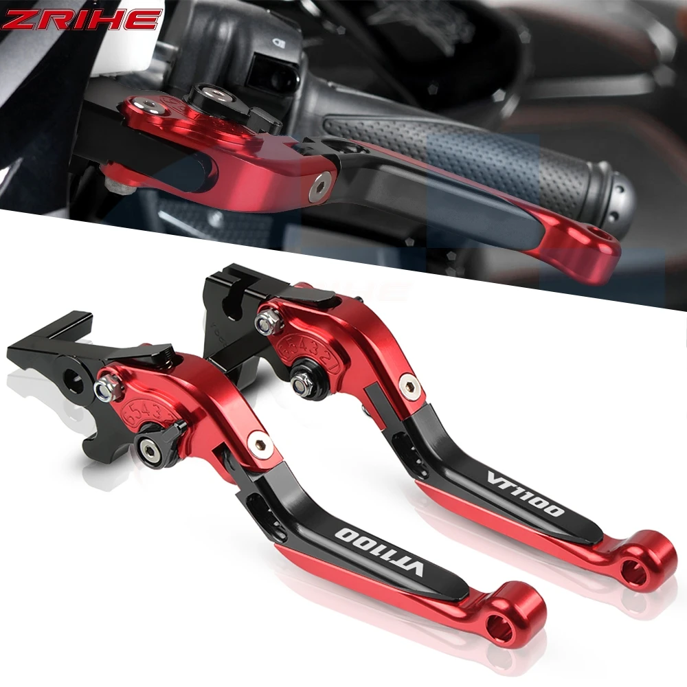 Для Honda VT1100 1995-2007 Мотоцикл Регулируемый складной выдвижной тормозной рычаг сцепления VT1100 1996 1997 1998 1999 2000