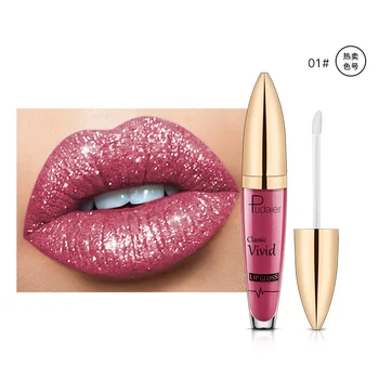 

Pudaier Glitter Flip matte pearlescent lip gloss non-stick to cup diamond lip gloss