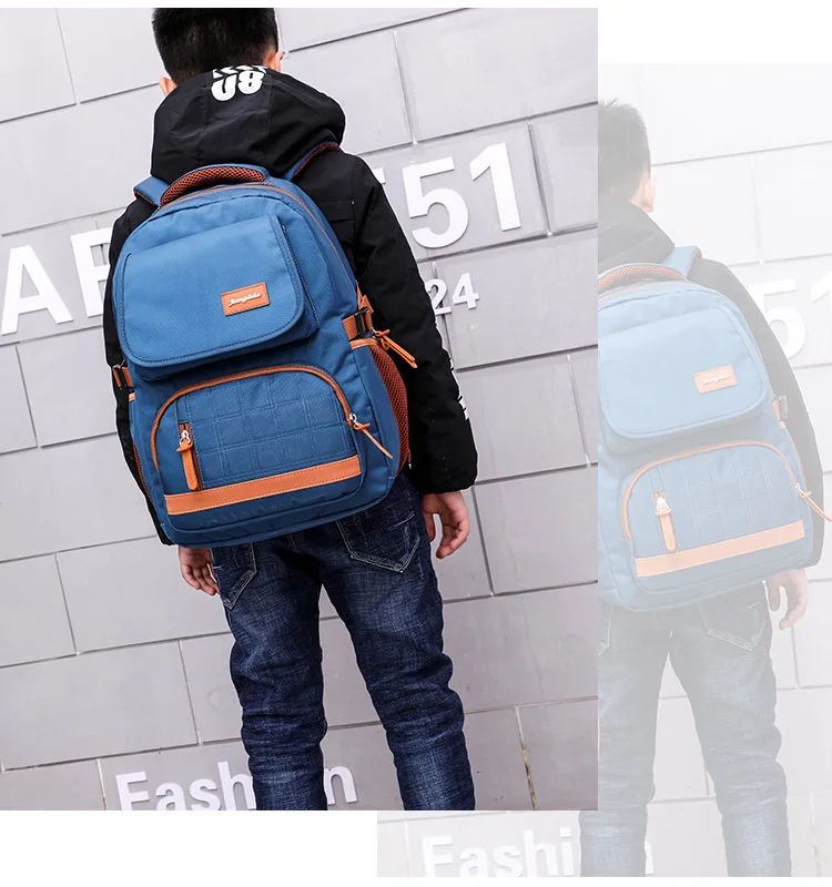 

New Style Logo4-7 Grade Schoolbag for Elementary School Students Secondary School School Bag Backpack
