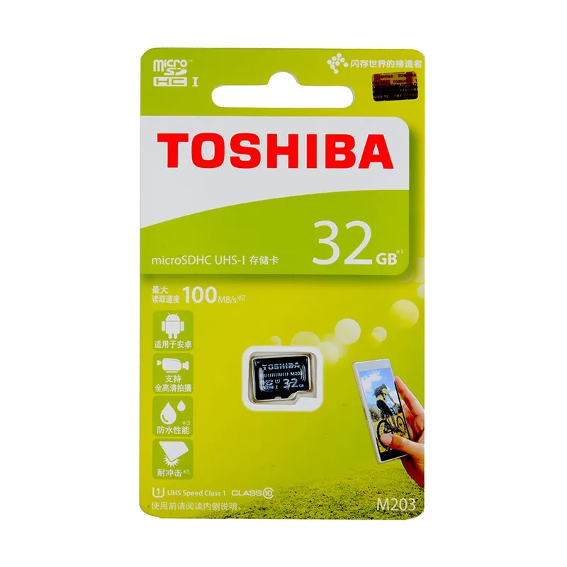 Toshiba 100 м/с карта памяти Micro SD карта 32 Гб класс 10 UHS-1 SDHC флэш-карты памяти Microsd для смартфонов/Таблица 90 м/с - Емкость: 32GB