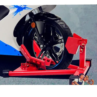 PROD 1005002023410812 Motorcycle Front tyre tire Wheel Chock Self
Locking Stand Fits Most 15 - 21 Tires Moto Repairing Tool T-006
