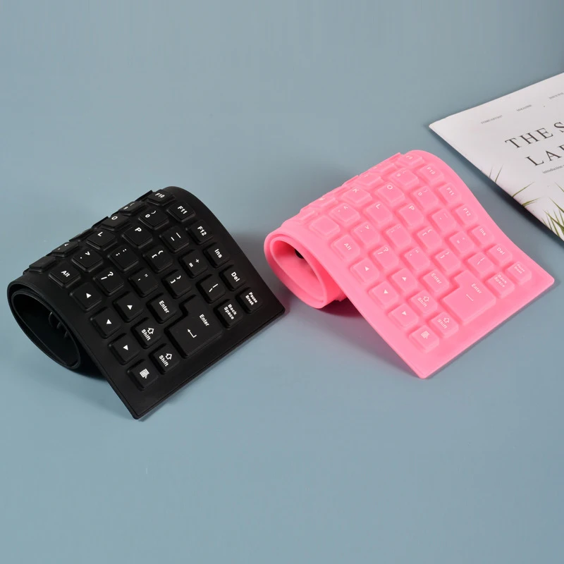 Disour-teclado Dobrável de Silicone 85 Teclas Flexível Portátil Dobrável com Fio Mini Usb pc Notebook Tablet Laptop Jogos - Imagem 3
