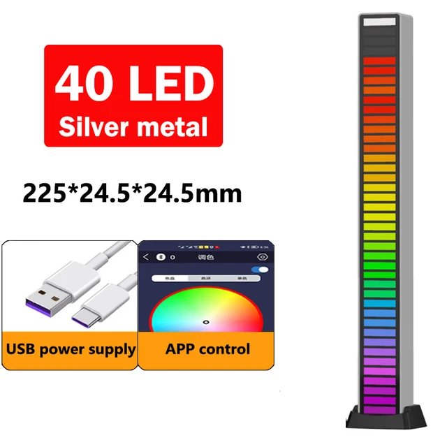 LED Light RGB Sound Control Lights App Control Music Rhythm Pickup LAMP Colorful Strip Light For DJ Disco Car Christmas Decorate Night Lights Night Lights