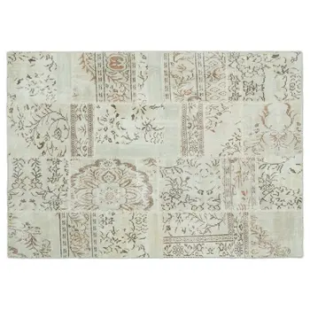 

Handmade Beige Vintage Overdyed Patchwork Area Rug 160x230 Cm-5'3''X7'7''