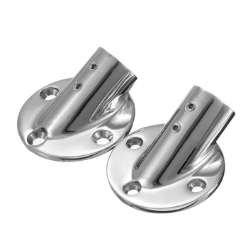 

Audew 316 Stainless Steel Boat Tube Pipe Base Marine 30° Railing Handrail Fitting Rails Pipe Base Durable Marine Hardware