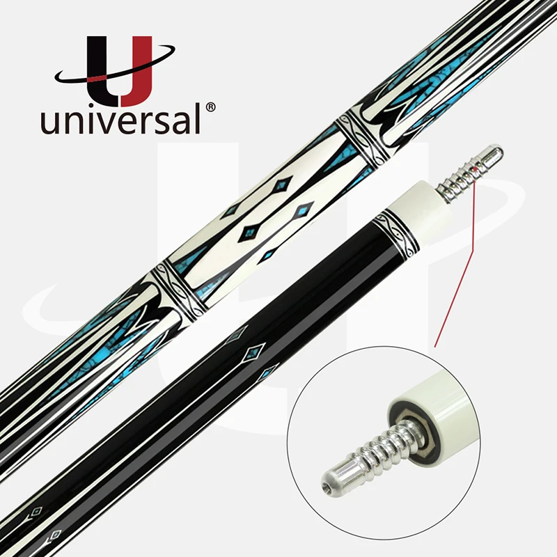 

Universal Pool Cue 12.5mm Kamui Tip Maple Shaft Carbon Tube Inside Radial Joint Turquoise Mosaic Technology Butt Billiards Kit