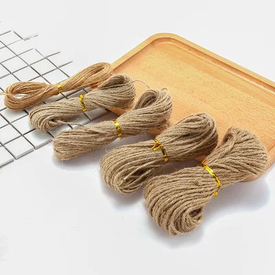 Party Supplies Hemprope Rope Decoration Twine Jute Brown Weaving Home Decor Manual Gifts for New Year Decoration 20M