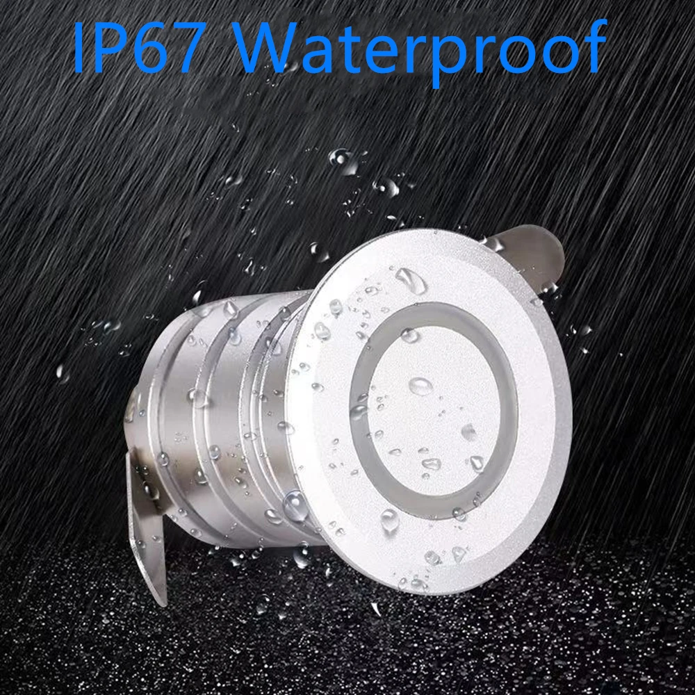 1W Led Step Light IP67 Waterproof Embedded Footing Pathway Staircase Corner Lamp Indoor Outdoor Recessed Wall Stair Light 12-24V