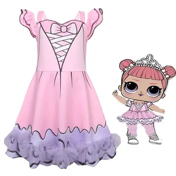 

LOL Surprise Dolls Kids Clothes for Cartoon Girls Dress Children's Princess Dress Performance Costume Gifts for Girls