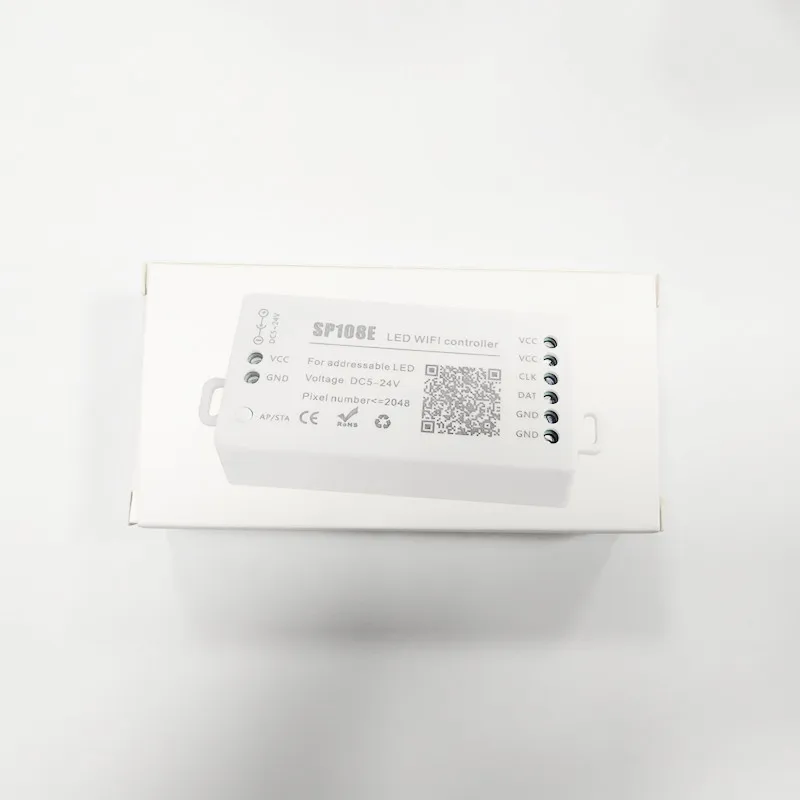 20 шт. SP108E WS2812B WS2811 Светодиодный WiFi контроллер управления, iOS Android App беспроводной пульт дистанционного управления DC5V~ 24V SP108E для SK6812 SK6812 RGBW