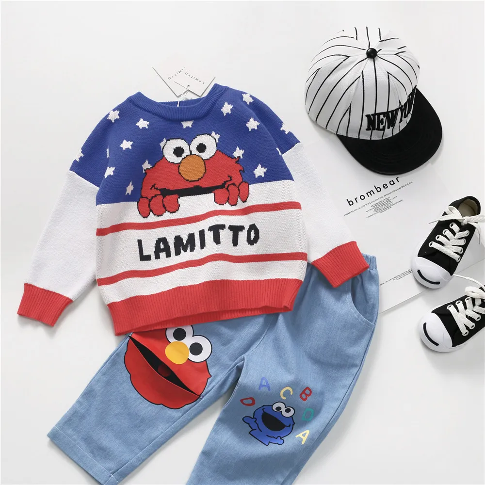 Lamitto2019 осень и зима новые продукты INS Горячая Распродажа детской одежды Улица Сезам западный стиль mao zhi shan