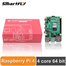 Mais recente raspberry pi 4 modelo b lpddr4 2g/4g quad-core Cortex-A72 (braço v8) 64-bit 1.5 ghz dupla 4 k hdmi potência de saída do que 3b +