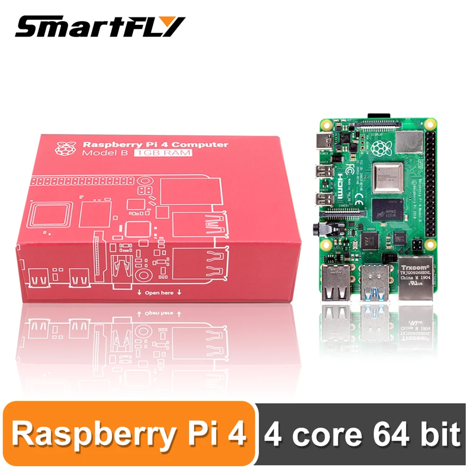 Последняя модель Raspberry Pi 4 Модель B LPDDR4 2G/4G четырехъядерный процессор (Cortex A72 ARM v8) 64