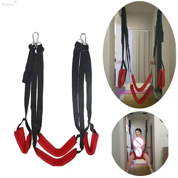 Sex Swing Soft Material Fetish BDSM Bandage Open Legs Adult Games Chairs Hanging Door Restraint Rope Erotic Sex Toys For Couples 3