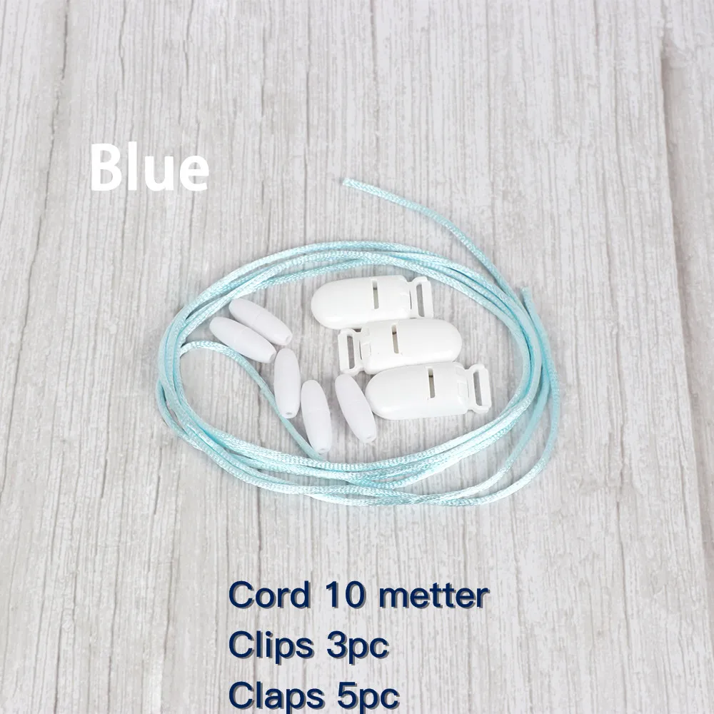 A DIY Baby Pacifier Clips Chain Accessories Rattail Cord DIY Teething Dummy Holder Chew Necklace - Color: A