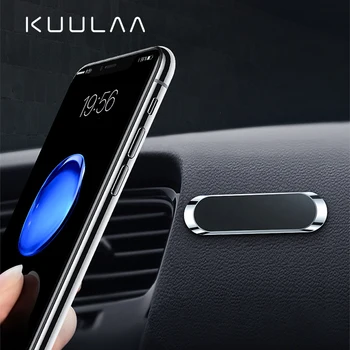 

KUULAA Mini Strip Shape Magnetic Car Phone Holder Stand For iPhone Samsung Xiaomi wall metal Magnet GPS Car Mount Dashboard