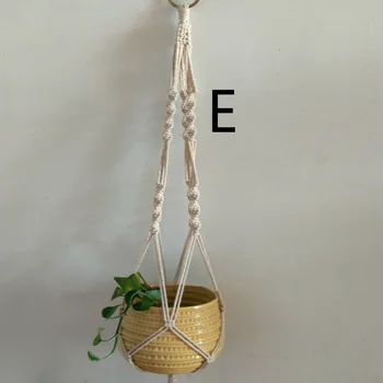 

Pot Holder Macrame Plant Hanging Planter Basket Jute Rope Braided Heavy Duty