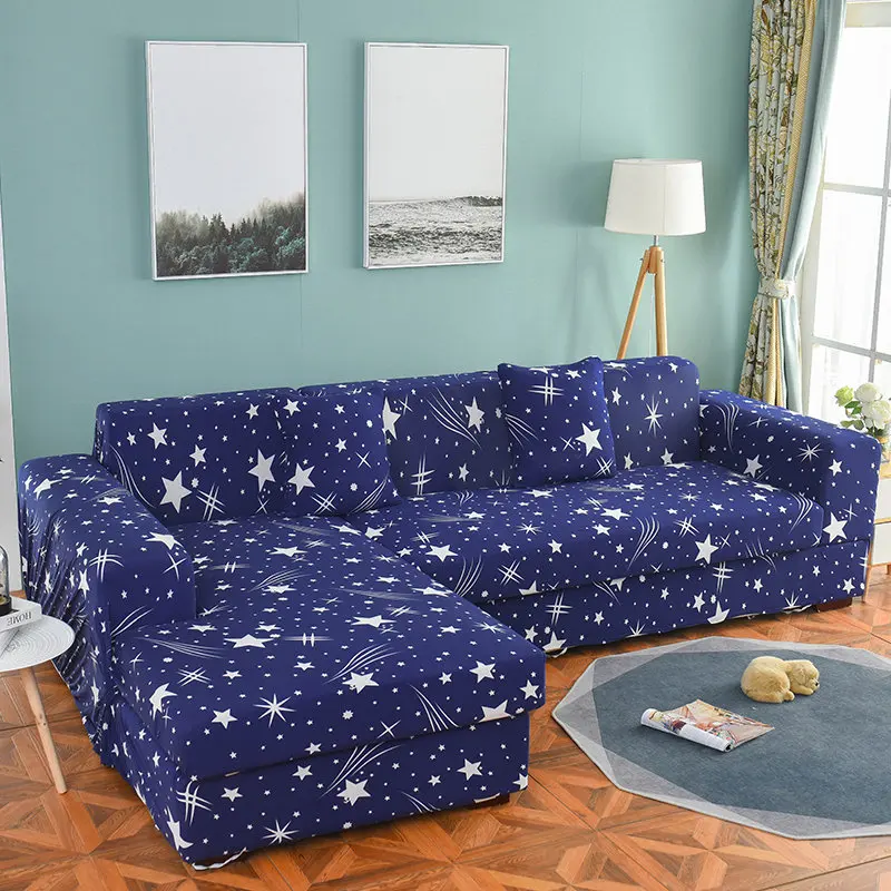 Простой чехол для дивана, нескользящий эластичный Чехол для мебели, защитный чехол для дивана, заказ 2 шт., подходит для углового дивана l-образной формы