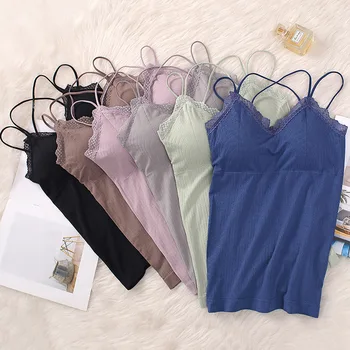 

Comfortable New Fashion Women Lace Top Camisole Beauty Back Women Bottoming Underwear Sexy V-neck Women Vest Lace Tanks Top