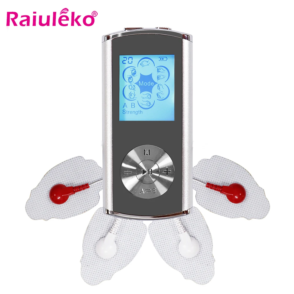 Portable Mini Pulse Body Massager 6 Mode Electrode Massage 20 Levels EMS Muscle Stimulator Therapy Meridian Pocket | Красота и
