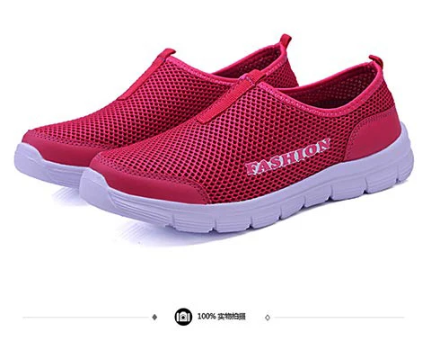 Летняя обувь для спорта на открытом воздухе; Мужская и женская обувь с дышащей сеткой без шнуровки; прогулочная обувь для походов и кемпинга; мужские кроссовки для бега; женские кроссовки - Цвет: pink