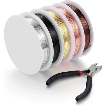 

Craft Wire Jewelry Beading Wire Tarnish Resistant Copper Wire for Jewelry Making with Cutting Pliers