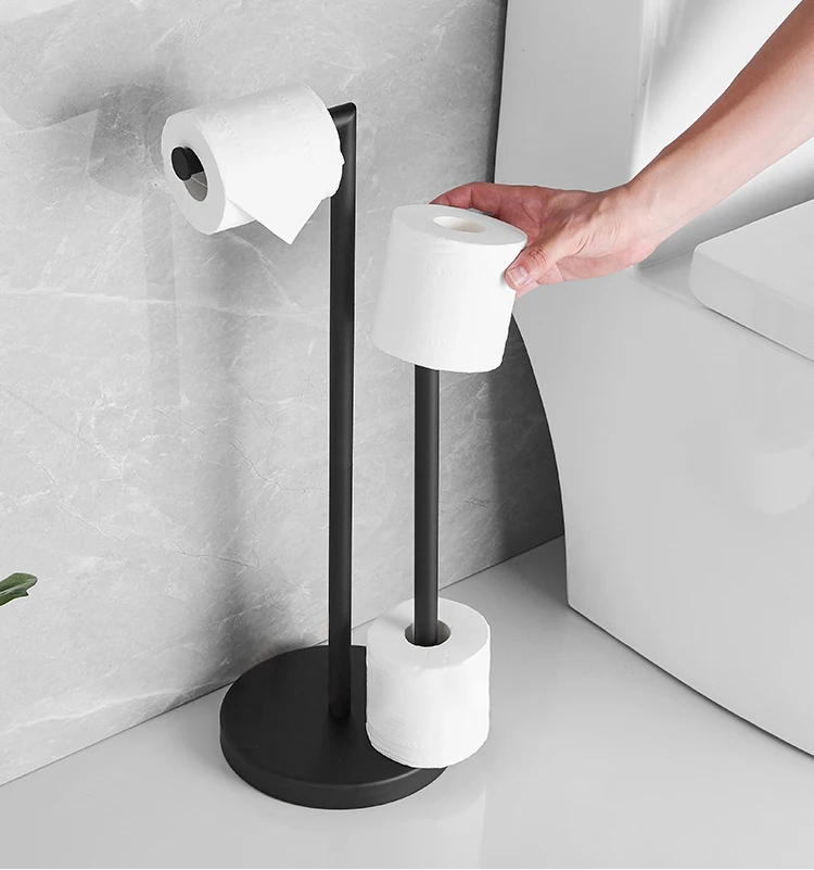 304 Stainless Steel Toilet Paper Holder Bathroom Free Standing Toilet