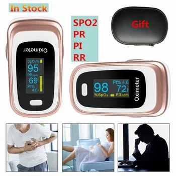

Pulse Oximeter OLED Oximetro blood oxygen Heart Rate Monitor SpO2 PR PI RR Health Monitors Oximetro De Pulsioximetro Dedo