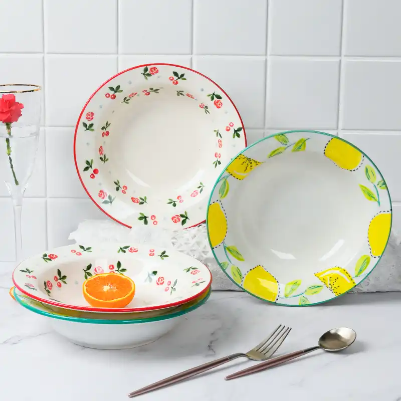 El Boyamasi Plakasi Cherry Hasir Sapka Plaka Meyve Salatasi Kasesi