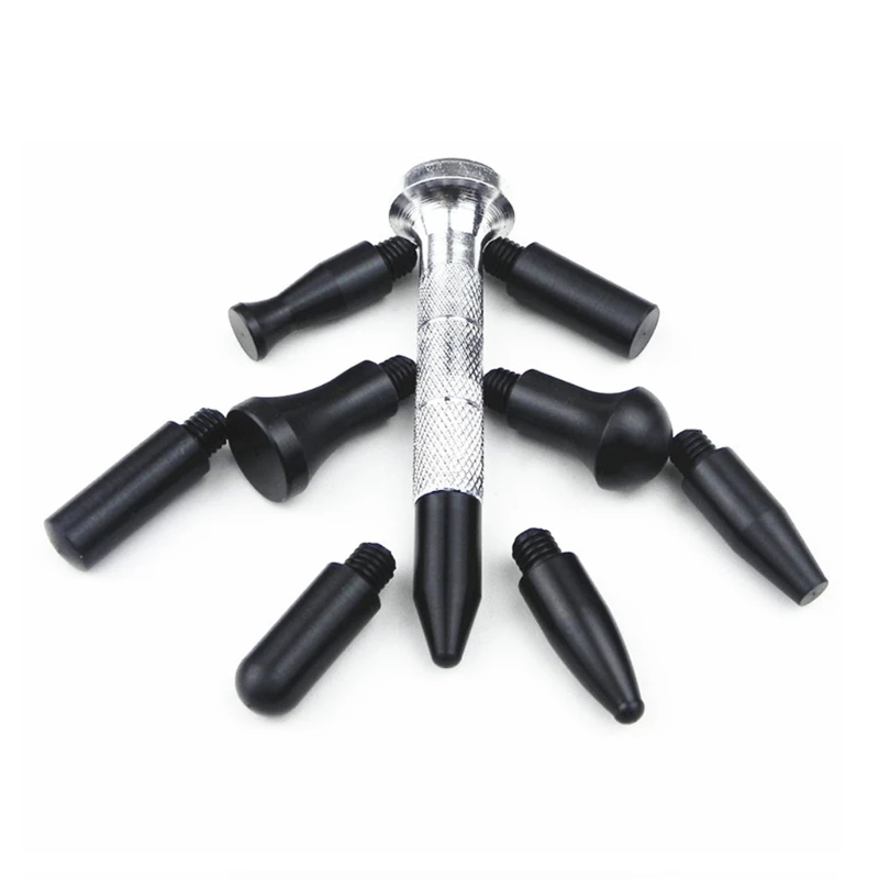 

Paintless Car Dent Repair Hail Removal Tools Kit Tap Down Pen With 9 Heads Tools Set