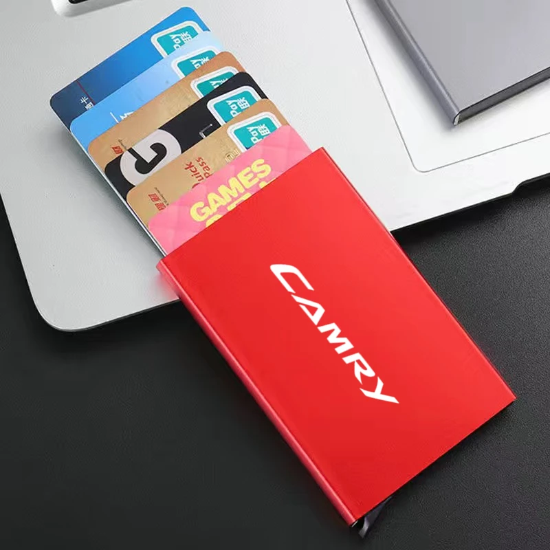 

Anti-theft Smart Holder Thin ID Card Holder Metal Bank Credit Card For Toyota Camry 2017 2018 2019 2020 Business Auto Accessorie