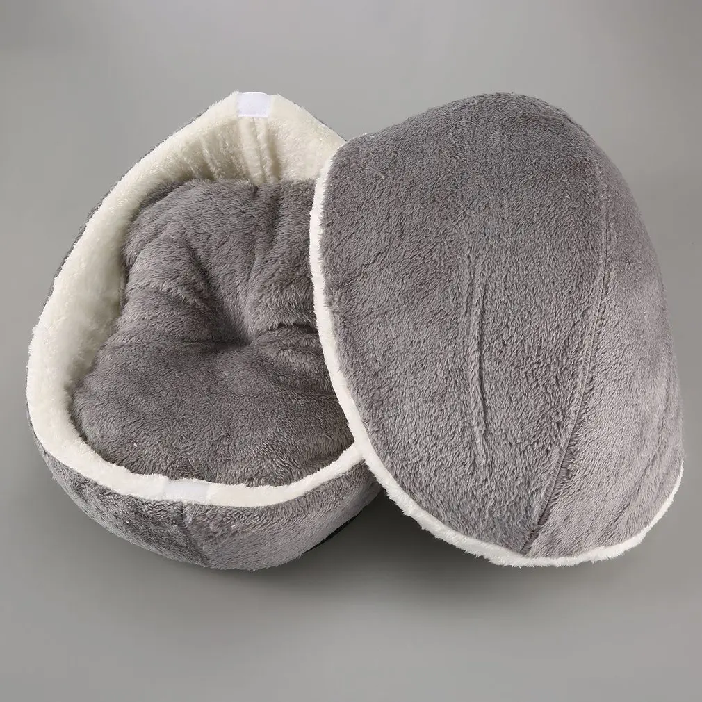  Warm Pet Bed House Hamburger Bed Disassemblability Windproof Pet Puppy Nest Shell Hiding Burger Bun