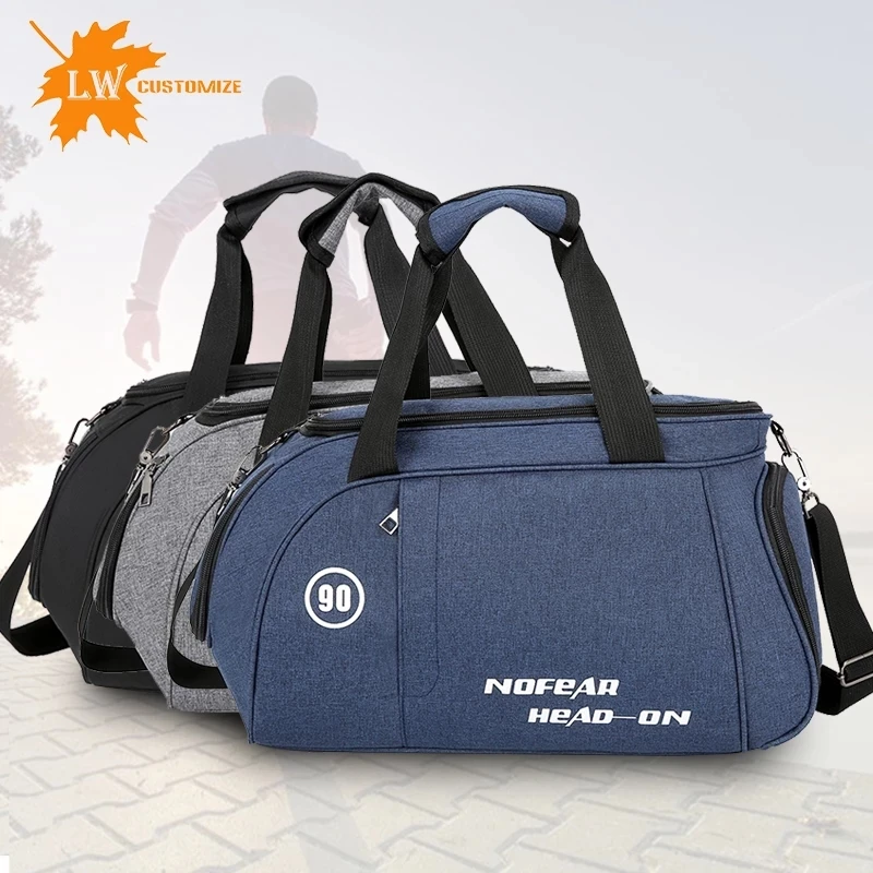 Men Sports bag Gym Bag Football Training Bag Waterproof Travel Independent Shoe Print Personalise Pattern
