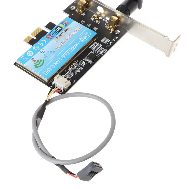 Для Intel 8260 AC 2,4G/5G Двухдиапазонная 802.11ac Bluetooth 4,2 PCI-E 1X Беспроводная настольная wifi WLAN карта с антенной