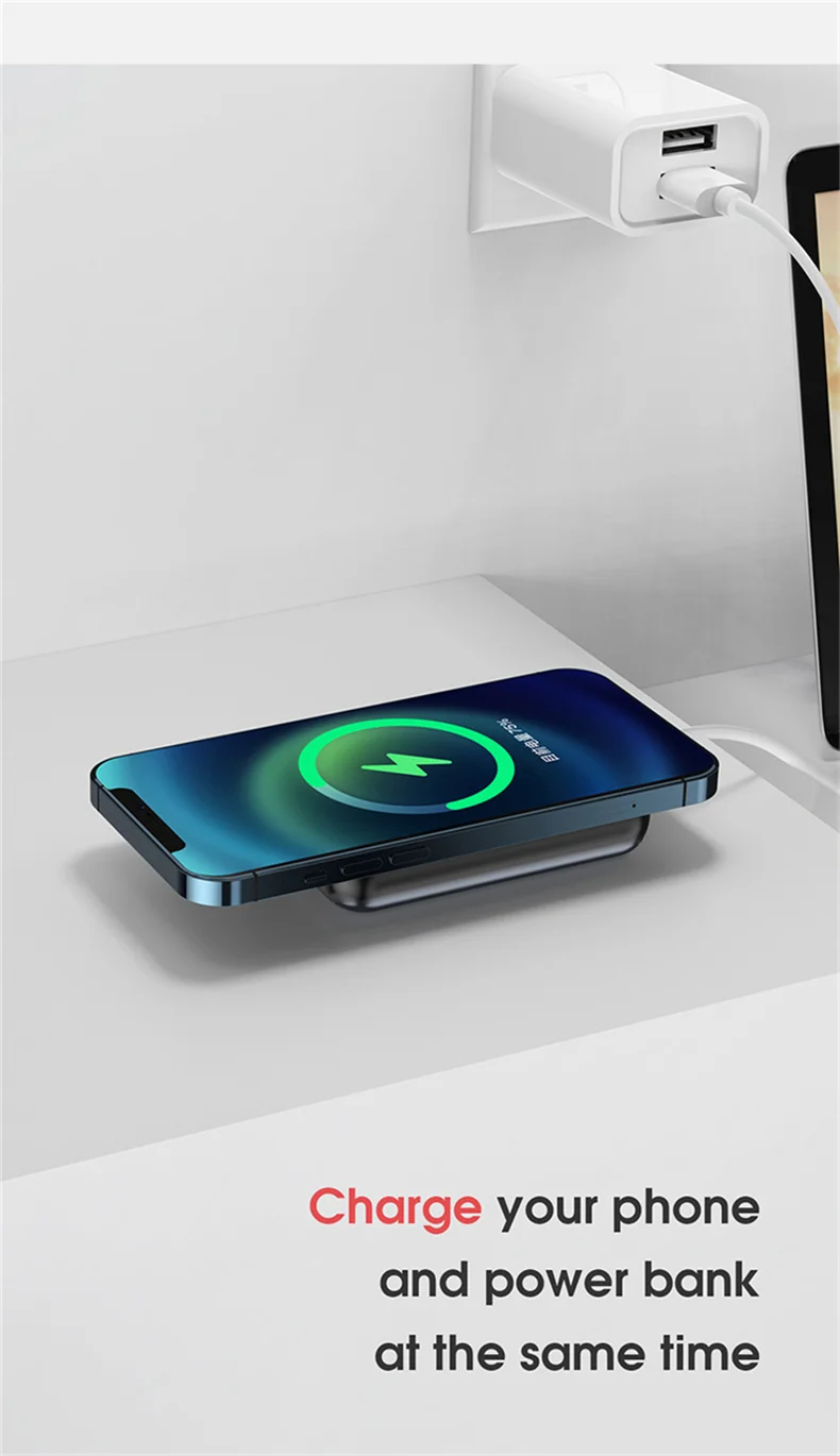 power bank 10000mah NEW 2022 Power Bank 15W Magnetic Wireless Fast Charger For Wireless Charging Mobile Phone battery For iphone 12 13  xiaomi Samsu small power bank