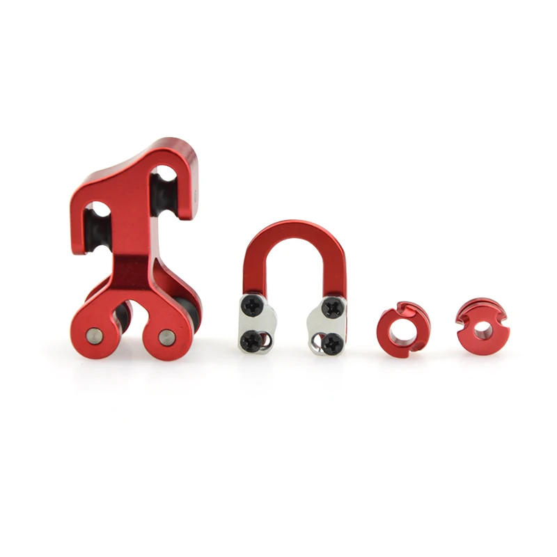 red Archery Cable Slide Bow String Separator Aluminum Metal D Loop 1/8 3/16 Peep Sight Set Compound Bow Accessories - Цвет: red