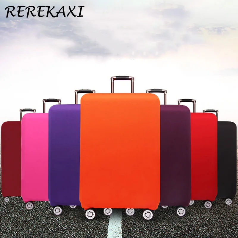 Suitcase Thicken Elastic Case Cover Baggage Solid Color Protective Cover 1832 Inch Trolley Luggage Covers Travel Accessories