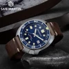San Martin Upgraded Version Turtle Diver Watch 20 Bar Stainless Steel Men Automatic Mechanical Sapphire Horween Leather Luminous ► Photo 2/6
