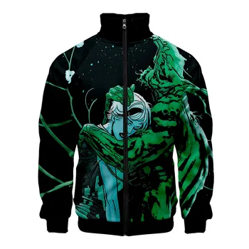 

Swamp Thing Super Hero Print Stand Collar Jacket Men/Women Winter Fashion Casual Harajuku Comfortable Coat Jacket Hot Sale