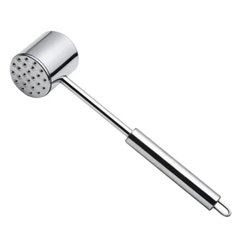 

Kitchen Accessories Double Sided Design Meat Hammer Stainless Steel Meat Tenderizer Save Time Efficient Meat Enderizer