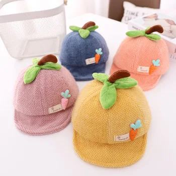 

Cartoon Baby Hat New Style for Autumn and Winter Mink Velvet Soft Baby Casquette Cute Hat for Children