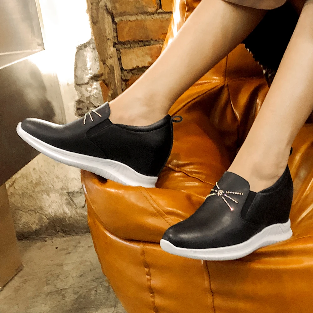 

Lapolaka New Arrivals High Quality Inner Heels High Height Increasing Spring Genuine Leather Women Shoes Woman Pumps Female