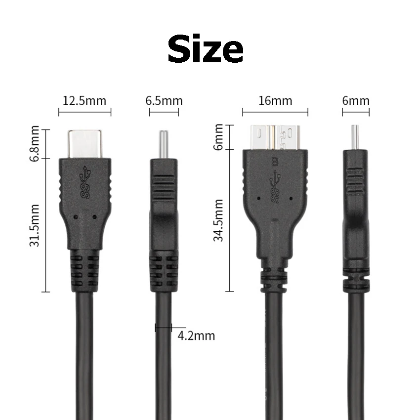 5 шт./лот USB C 3,1 к Micro B 3,0 кабель(Gen2/10 Гбит/с) внешний жесткий диск кабель для MacBook(Pro), Galaxy S5 Note 3