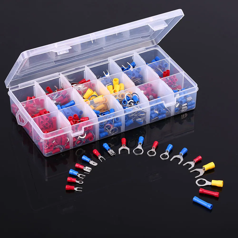 520 шт. кольцо Электрический разъем Калибр сплайсинга провода терминал комплект ПВХ инструменты